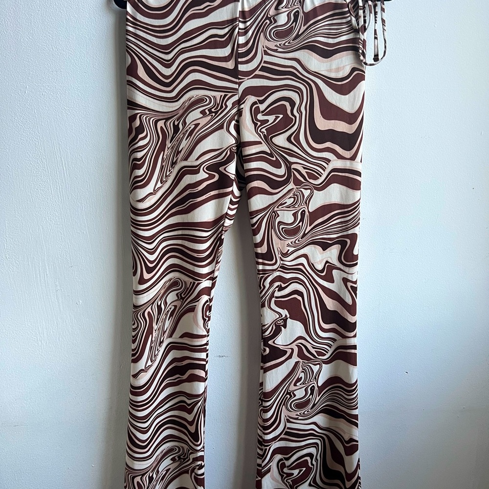 Bershka patterned flare pants.